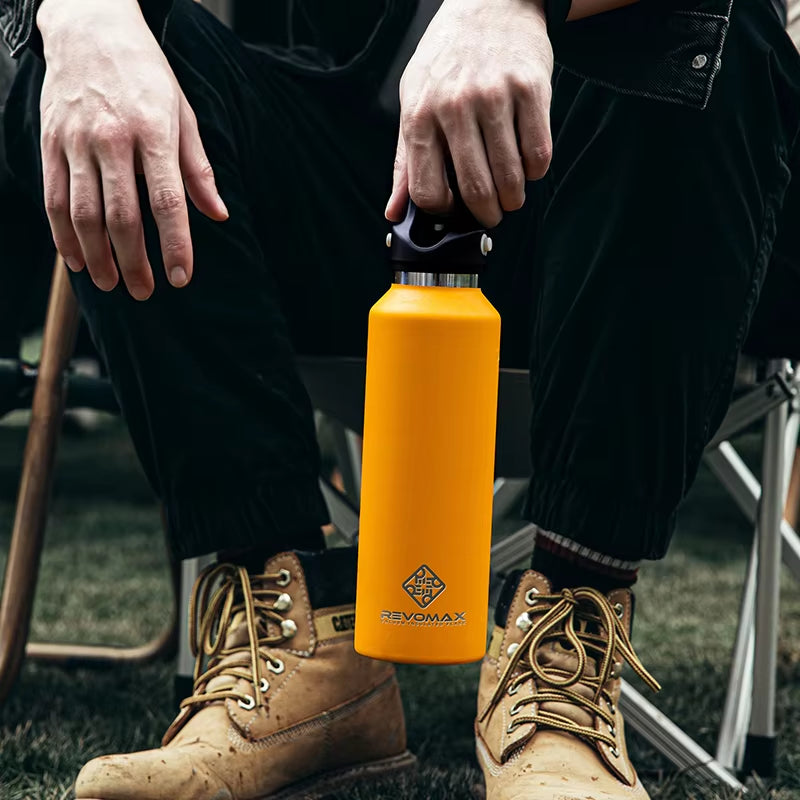 Large Capacity Stainless Steel Thermos Portable Vacuum Flask Insulated Tumbler with No Screw Lid Thermo Bottle 950Ml