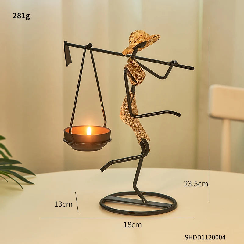 Cute Candle Holders Home Decoration Accessories Easter Metal Candlesticks for Decorative Chandeliers Wedding Centerpieces Crafts