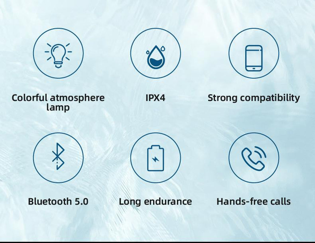 Bluetooth Waterproof Speaker with LED Color Light IPX 4 Waterproof Speakerphone Can Be Charged with Micro USB, Can Be Connected to Audio Smartphone Stereo Tablet