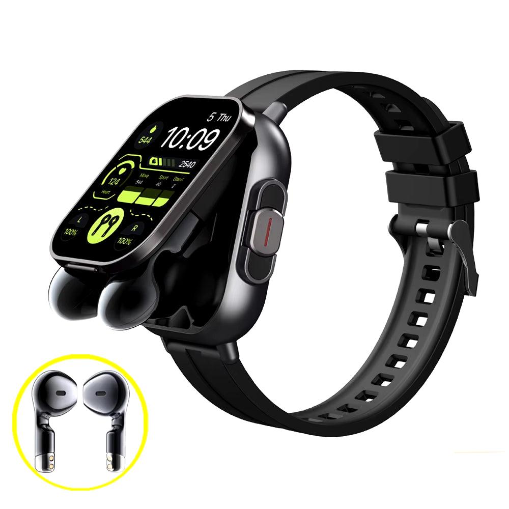 GPS Smart Watch TWS 2-In-1 Headset Bluetooth Call Heart Rate Blood Pressure Health Monitoring Headphones Play Music Smartwatch