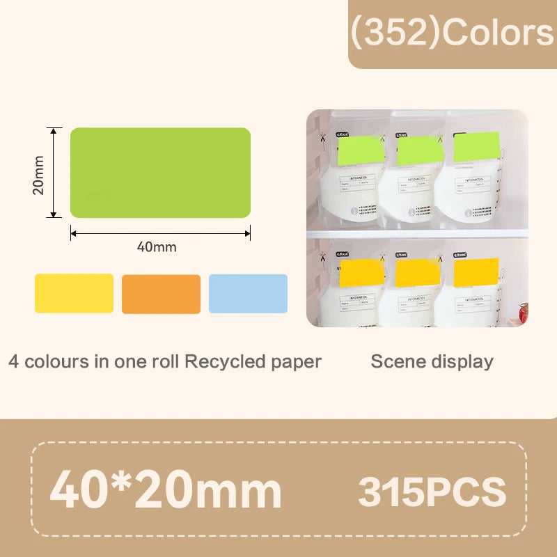 Thermal Printer Kitchen Frozen Label Paper Resistant to Low Temperatures down To-18°C Sticker Roll for B1 B21 B203 Label