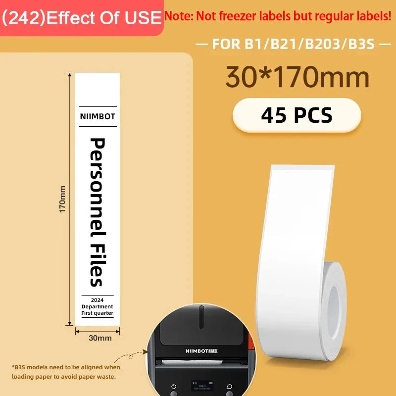 Thermal Printer Kitchen Frozen Label Paper Resistant to Low Temperatures down To-18°C Sticker Roll for B1 B21 B203 Label