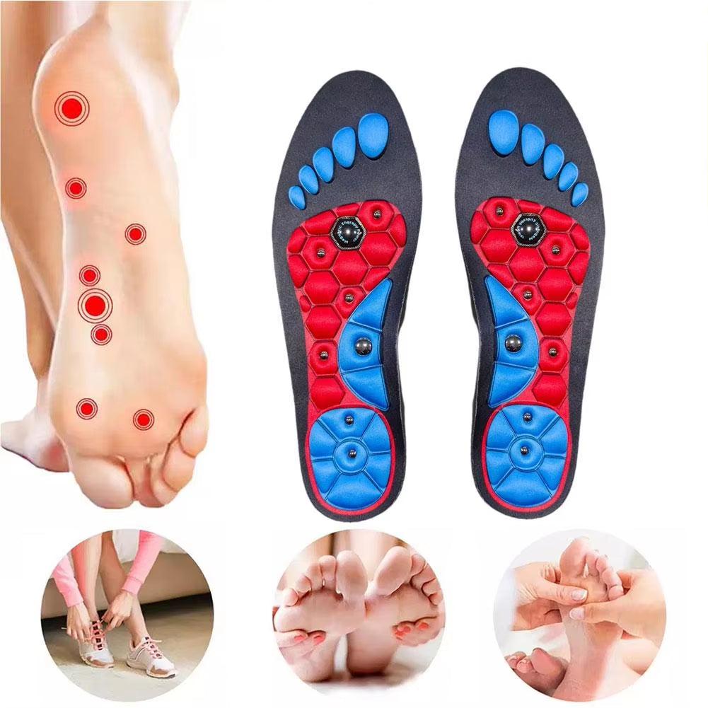 1 Pair Acupressure Foot Insoles for Men Women Orthopedic Gel Magnetic Shoe Inserts Magnet Technology Support Insole