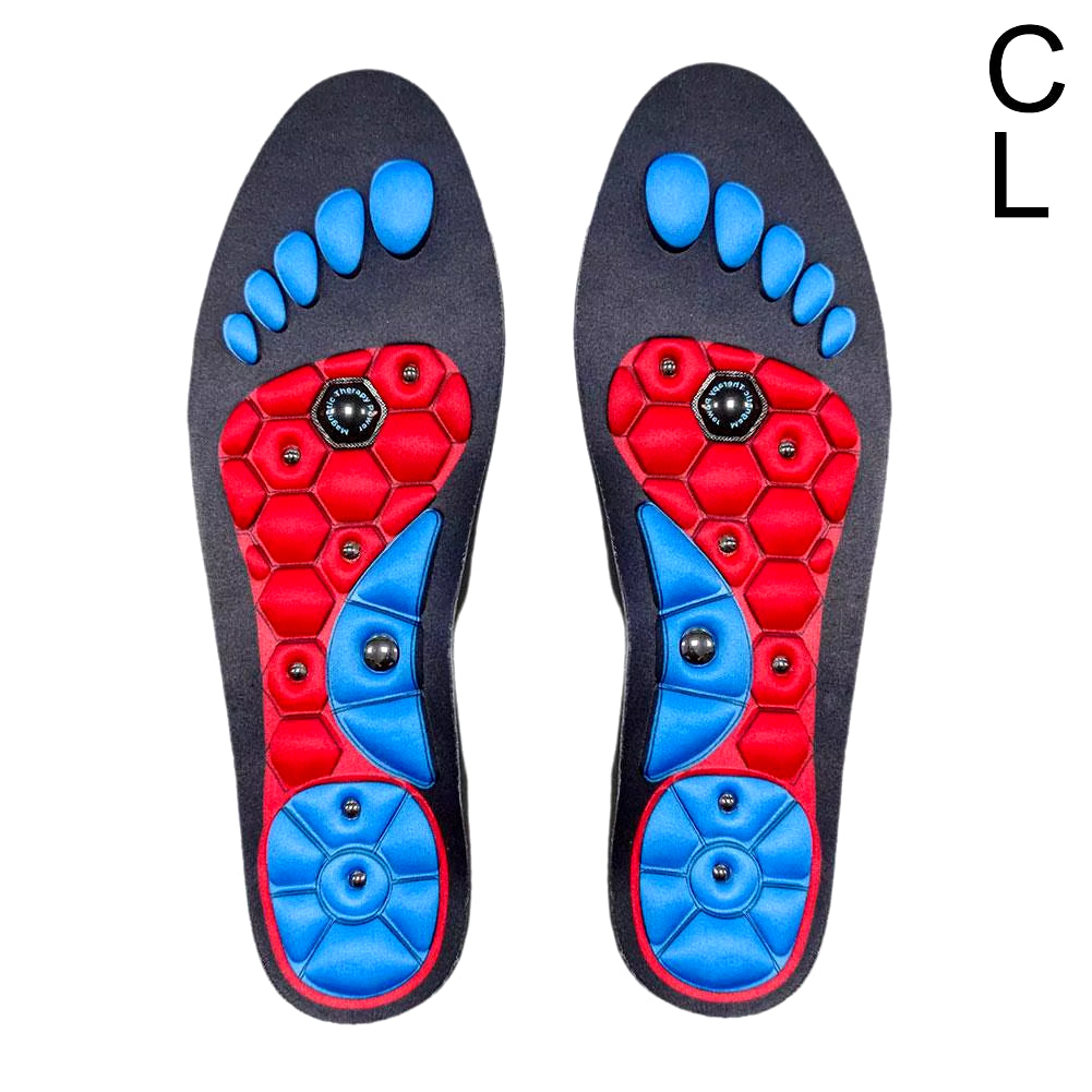 1 Pair Acupressure Foot Insoles for Men Women Orthopedic Gel Magnetic Shoe Inserts Magnet Technology Support Insole