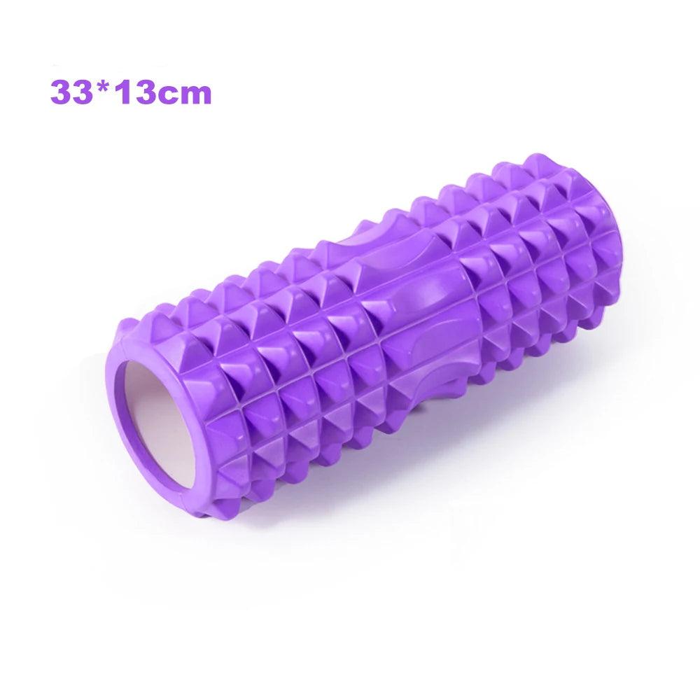 Fitness Pilates Foam Roller Blocks Suit Yoga Column Massage Relax Ball Yoga Stick for Back Waist Arm Leg Foot Massage Trainer