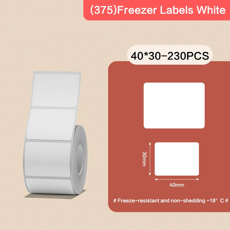 Thermal Printer Kitchen Frozen Label Paper Resistant to Low Temperatures down To-18°C Sticker Roll for B1 B21 B203 Label