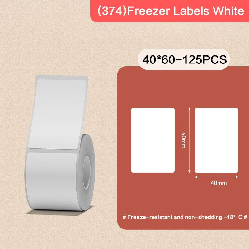 Thermal Printer Kitchen Frozen Label Paper Resistant to Low Temperatures down To-18°C Sticker Roll for B1 B21 B203 Label