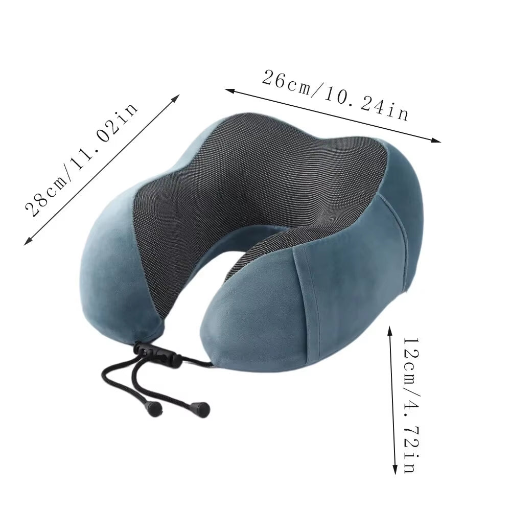1Pc Slow Rebound Travel Pillow, U-Shaped Headrest Neck Supportpillow, Nap Pillow Travel Airplane Pillow Cartoon Memory Foam