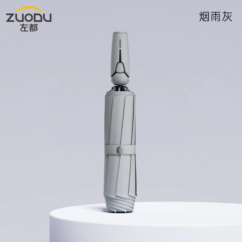 ZUODU Fully Automatic Reverse Umbrella Large Size Reinforced Thickened Folding Retractable Sturdy Windproof Outdoor Camping