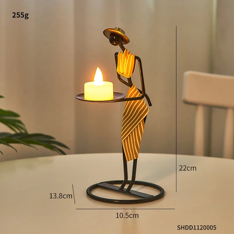 Cute Candle Holders Home Decoration Accessories Easter Metal Candlesticks for Decorative Chandeliers Wedding Centerpieces Crafts