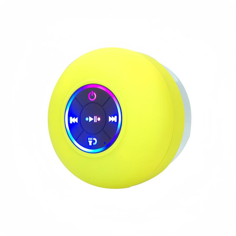 Bluetooth Waterproof Speaker with LED Color Light IPX 4 Waterproof Speakerphone Can Be Charged with Micro USB, Can Be Connected to Audio Smartphone Stereo Tablet