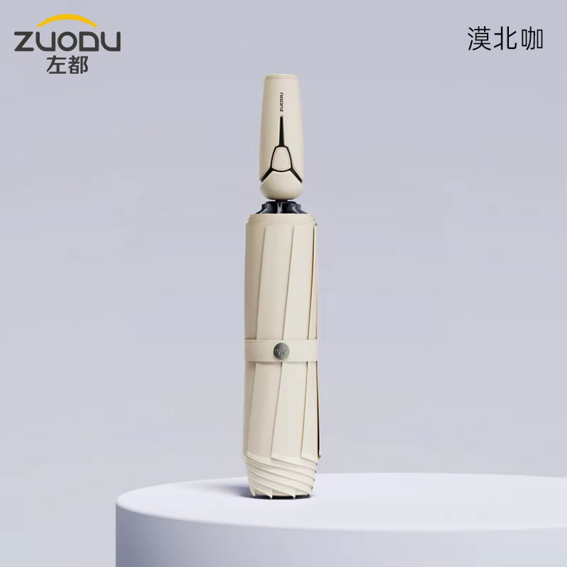 ZUODU Fully Automatic Reverse Umbrella Large Size Reinforced Thickened Folding Retractable Sturdy Windproof Outdoor Camping