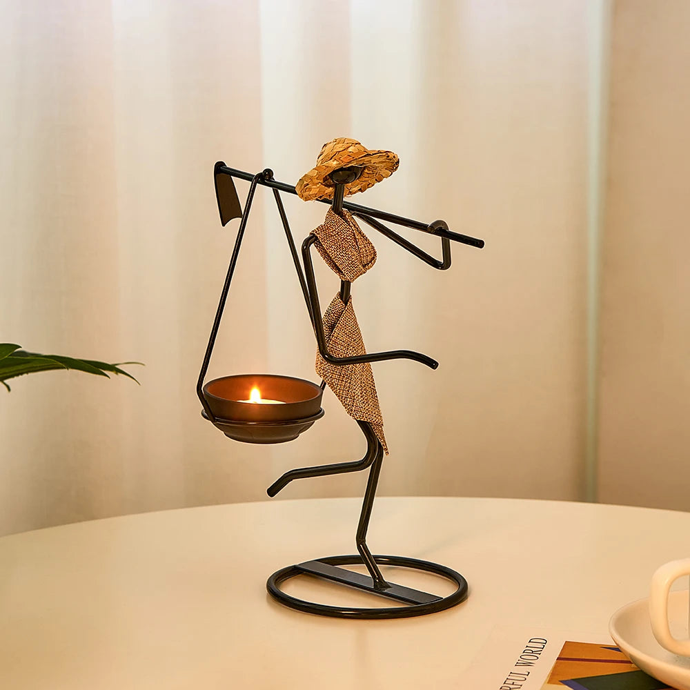 Cute Candle Holders Home Decoration Accessories Easter Metal Candlesticks for Decorative Chandeliers Wedding Centerpieces Crafts