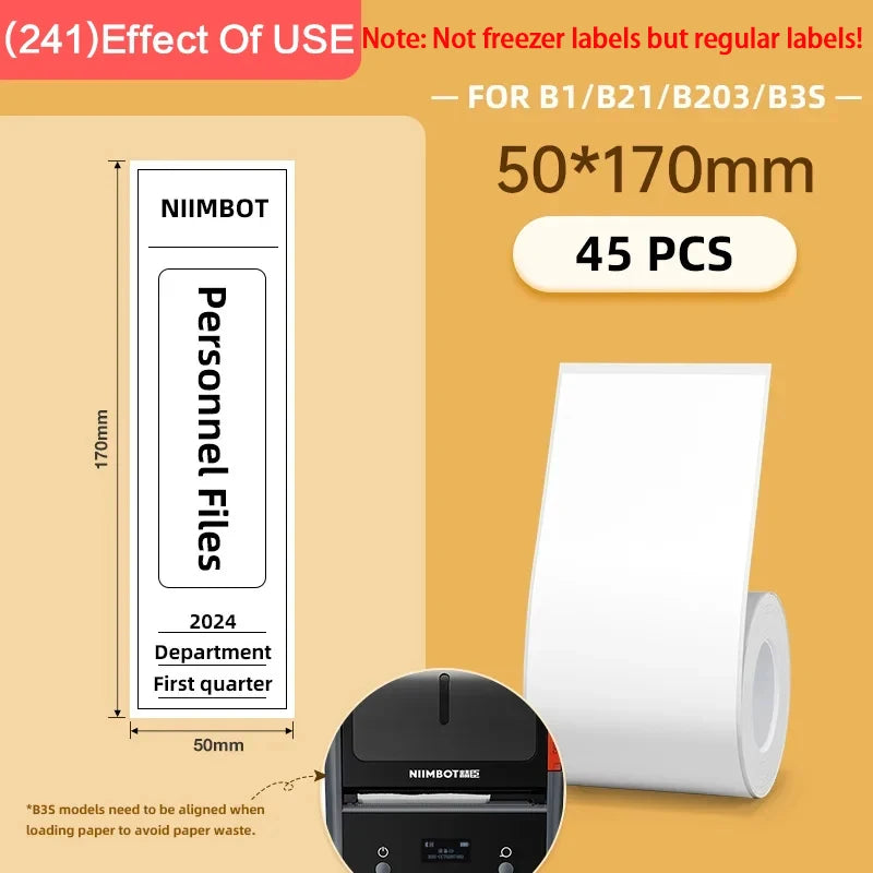 Thermal Printer Kitchen Frozen Label Paper Resistant to Low Temperatures down To-18°C Sticker Roll for B1 B21 B203 Label