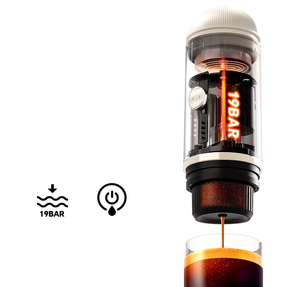 Portable Espresso Coffee Maker Electric Coffee Machine 19Bar Automatic Heating Fit Nespresso Capsule Pods Ground Coffee