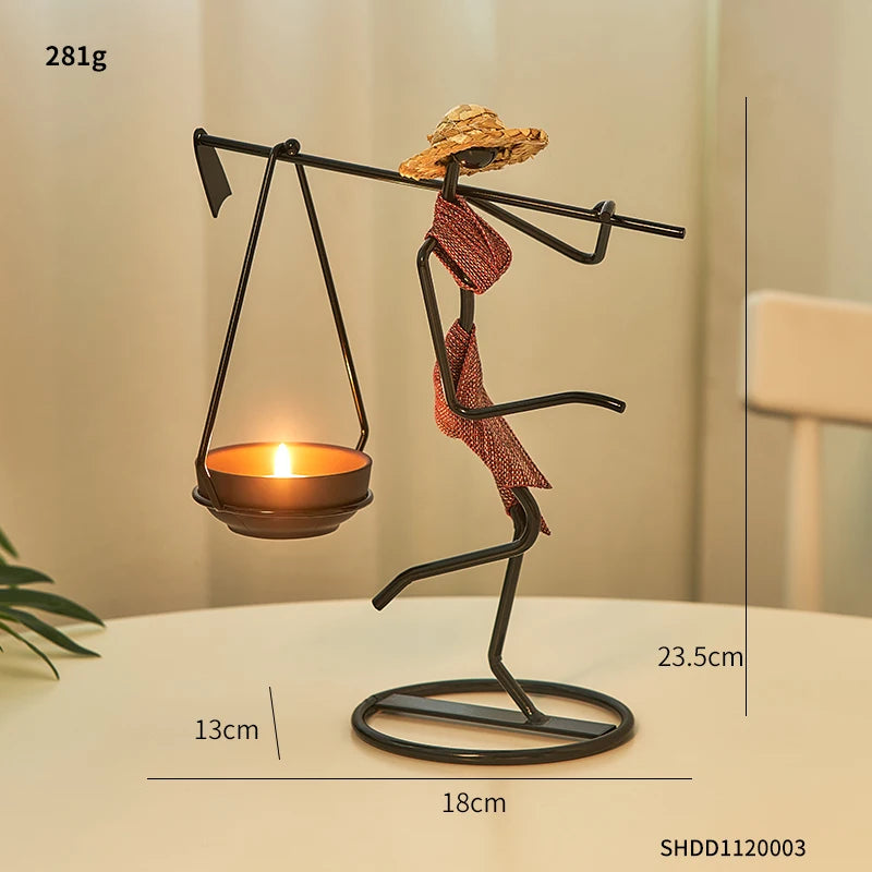 Cute Candle Holders Home Decoration Accessories Easter Metal Candlesticks for Decorative Chandeliers Wedding Centerpieces Crafts