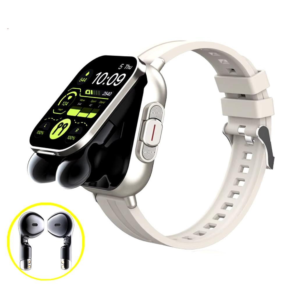 GPS Smart Watch TWS 2-In-1 Headset Bluetooth Call Heart Rate Blood Pressure Health Monitoring Headphones Play Music Smartwatch