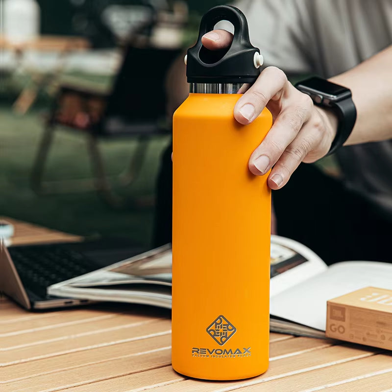 Large Capacity Stainless Steel Thermos Portable Vacuum Flask Insulated Tumbler with No Screw Lid Thermo Bottle 950Ml