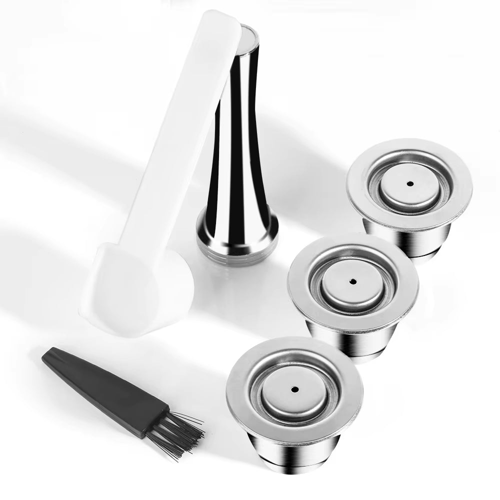 Icafilas for Nespresso Refillable Capsule Two Version Reutilizable Stainless Steel Reusable Coffee Filter Espresso Coffee Pod