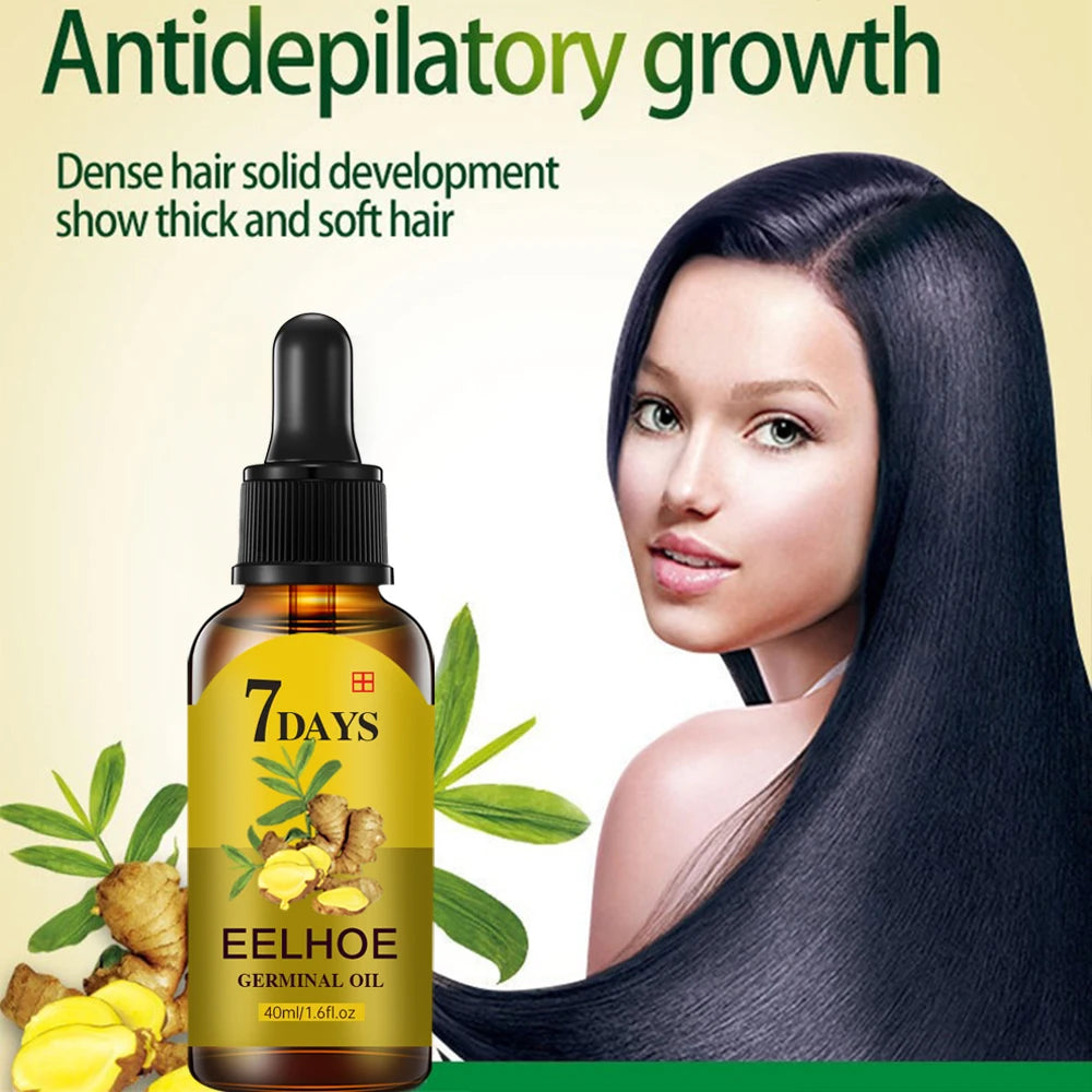 Hair Growth Serum Fast Growing Hair Essential Oil Beauty Hair Care 10/20/40Ml Dense Regrowth Ginger Hair Promoting Regeneration