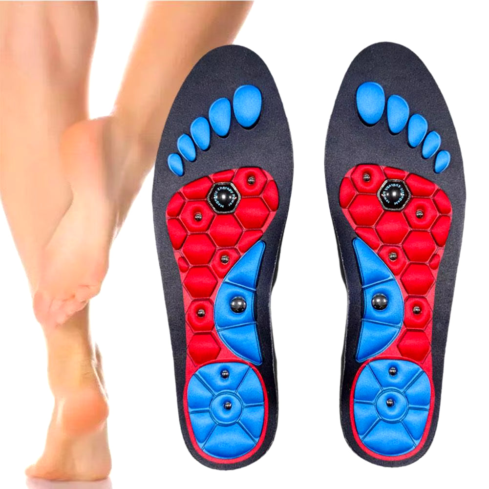 1 Pair Acupressure Foot Insoles for Men Women Orthopedic Gel Magnetic Shoe Inserts Magnet Technology Support Insole