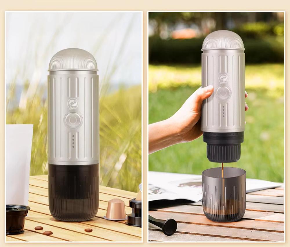 Portable Espresso Coffee Maker Electric Coffee Machine 19Bar Automatic Heating Fit Nespresso Capsule Pods Ground Coffee