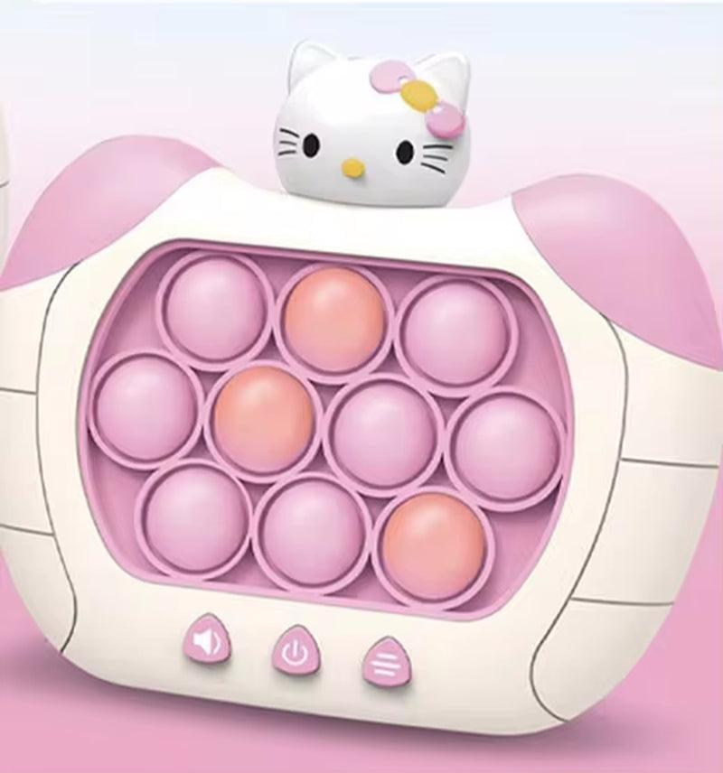 Sanrio Hello Kitty Kuromi Pop Quick Push Bubbles Game Machine Kids Cartoon Fun Whac-A-Mole Squeezing Toys Gifts for Childrens