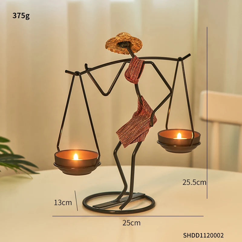 Cute Candle Holders Home Decoration Accessories Easter Metal Candlesticks for Decorative Chandeliers Wedding Centerpieces Crafts