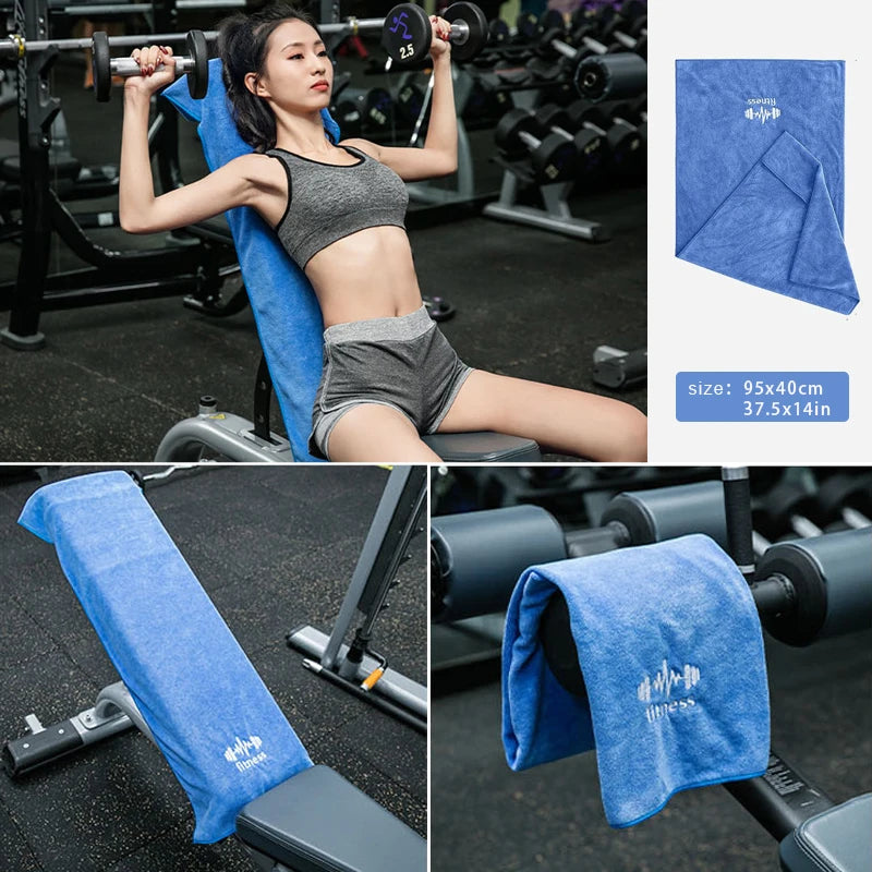 Serviette de fitness multifonctionnelle pour le sport, super douce et à séchage rapide, serviette de natation, équipement de gym, coussin de sueur, microcarence