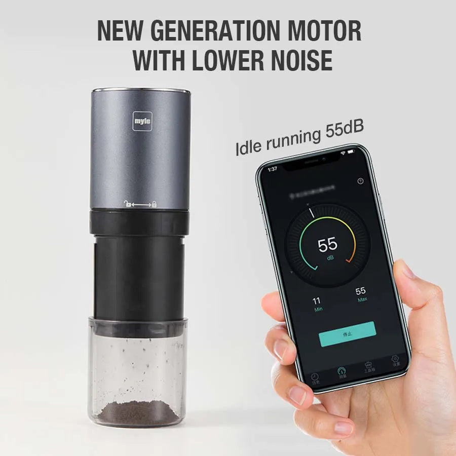 Electric Coffee Bean Grinder Small Grinder Stainless Steel Grinding Core Italian Hand Pour USB Rechargeable Coffee Grinder