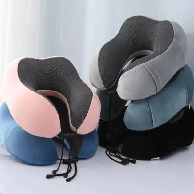 1Pc Slow Rebound Travel Pillow, U-Shaped Headrest Neck Supportpillow, Nap Pillow Travel Airplane Pillow Cartoon Memory Foam