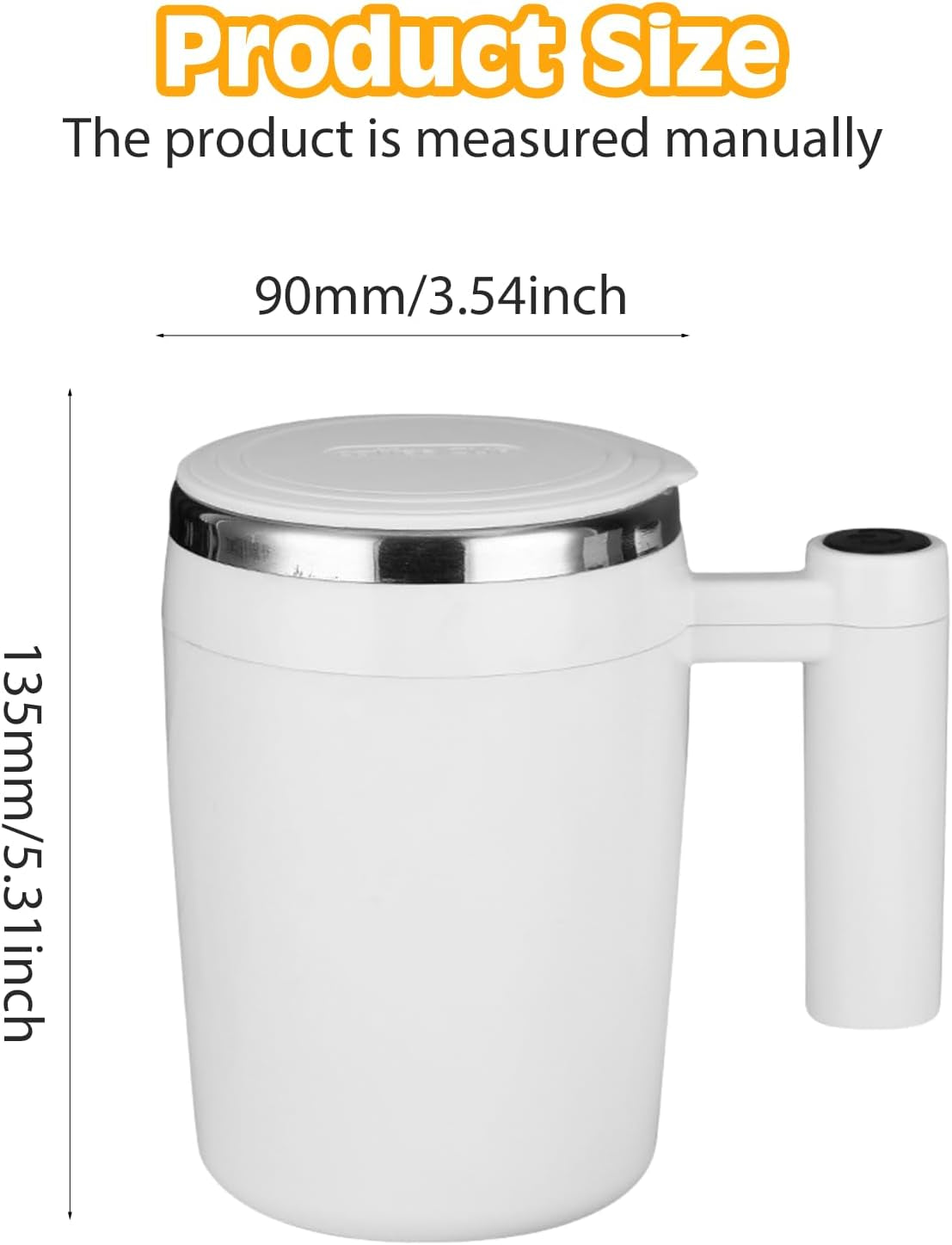 Tasse À Mélanger Automatique, Rechargeable Par USB, 380 Ml, Avec Couvercle, Pour La Maison, Le Bureau, Les Voyages, Blanc Ivoire