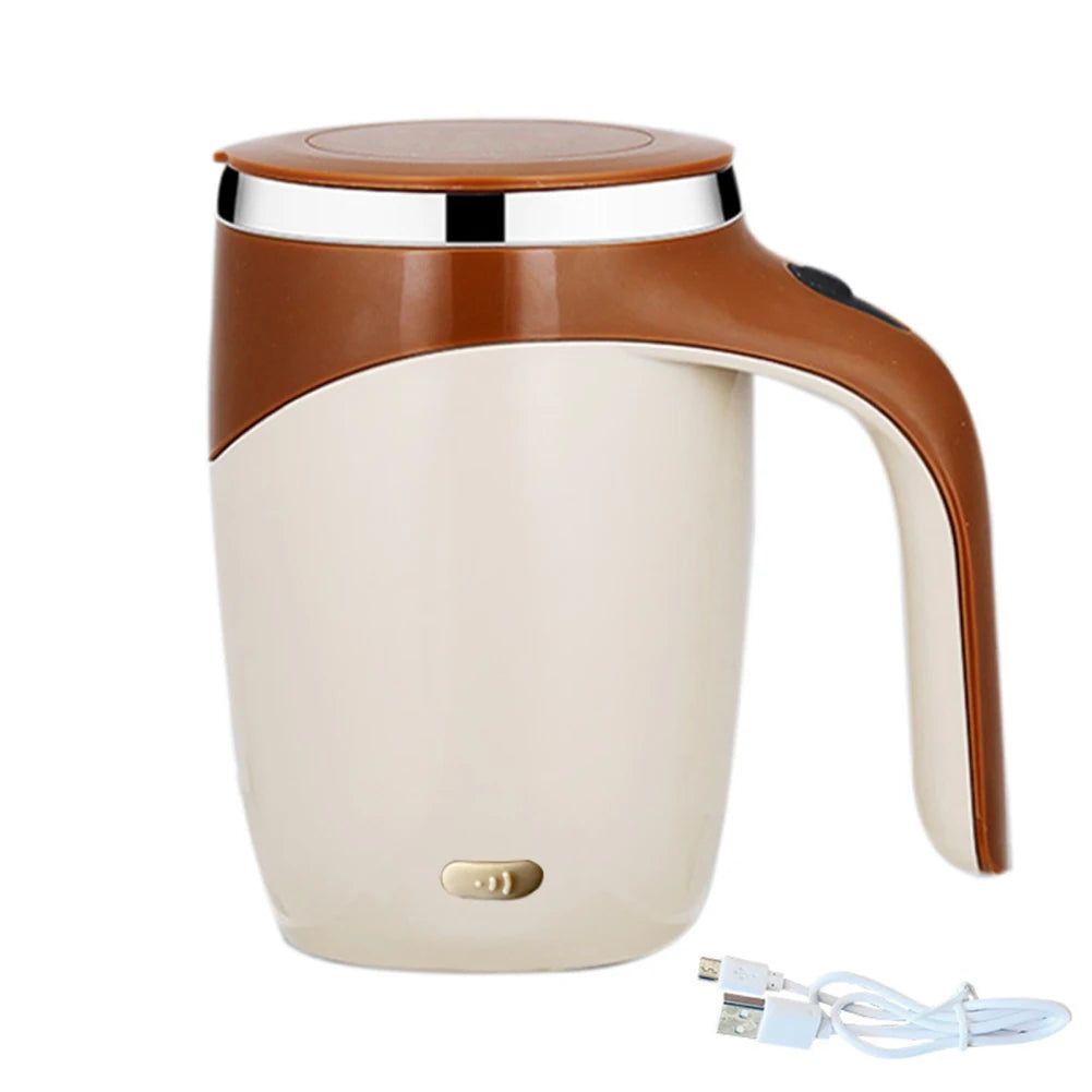 Portable Automatic Magnetic Stirring Coffee Mug Rechargeable 304 Stainless Steel Electric Mixing Cup Self Mixing Coffee Tumbler