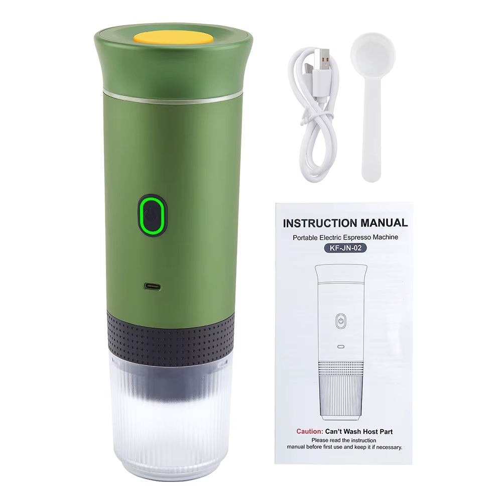 3-In-1 Portable Coffee Maker Espresso Coffee Maker for Car Home Camping Travel Capsule Powder Automatic Coffee Maker