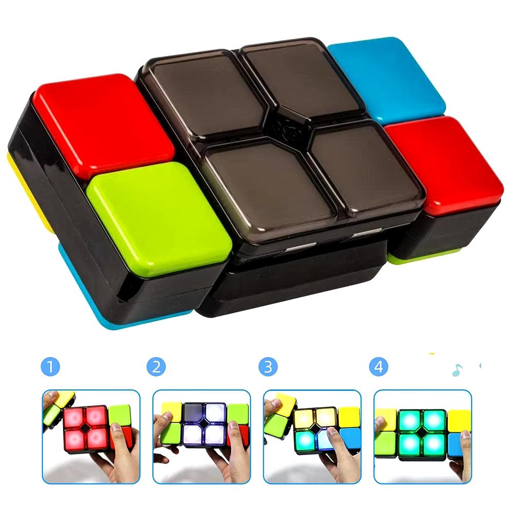 2023 Electronic Handheld New Point Game Fidget Toys Logic Flip Slide 4 Game Modes Changeable Puzzle Magic Cube Music Toy