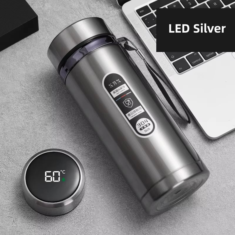 800Ml-1Liter Stainless Steel Thermos Bottle with LED Temperature Display Sus304 Tea Water Bottle Vacuum Flask Portable Cups