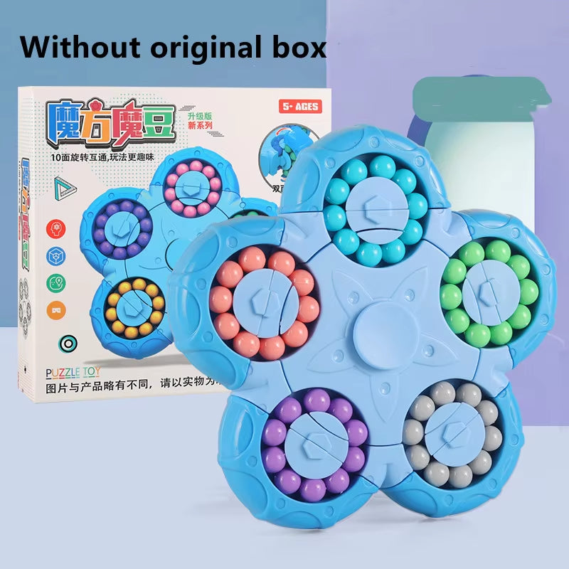 New Ten-Sided Rotation Finger Magic Beans Spin Bead Puzzles Game Gyro Antistress Learning Educational Magic Disk for Children